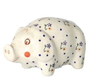 Piggy bank GU1815DEK111 Bolesławiec Pottery