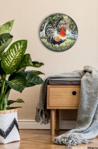 Talerz Art Kogut 27cm Ceramika Artystyczna Bolesławiec