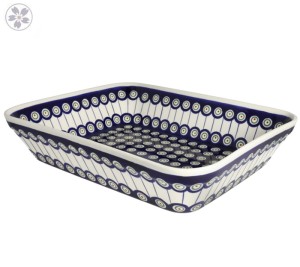 Platter 33,3 x 27,5 cm GU1352DEK8 Bolesławiec Pottery