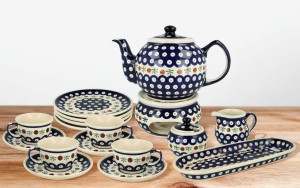 Serwis kawowo herbaciany Ceramika Bolesławiec dla 4 osób DEK41 