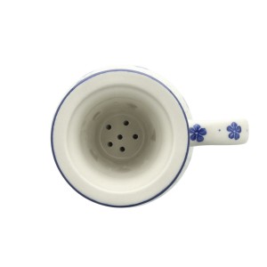 Kubek do ziół z sitkiem V 0,4 L Ceramika Artystyczna Bolesławiec C47 dek1975X