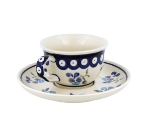 Filiżanka i spodek Ø 10,2/14,2 cm V 0,11 L Bolesławiec GU716DEK890