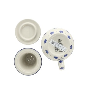 Kubek do ziół z sitkiem V 0,4 L Ceramika Artystyczna Bolesławiec C47 dek1975X