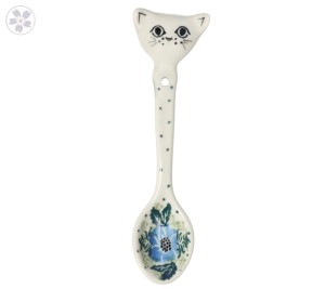 Łyżeczka kotek Ceramika Artystyczna Bolesławiec H19 dek2839X