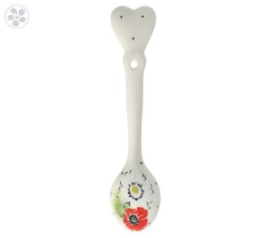 Łyżeczka serce Ceramika Artystyczna Bolesławiec G60 dek2510X