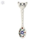 Spoon cat H19 dek70X Bolesławiec Pottery