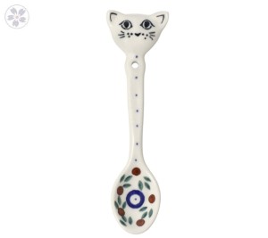 Łyżeczka kotek Ceramika Artystyczna Bolesławiec H19 dek70X