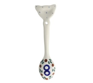 Łyżeczka kotek Ceramika Artystyczna Bolesławiec H19 dek70X