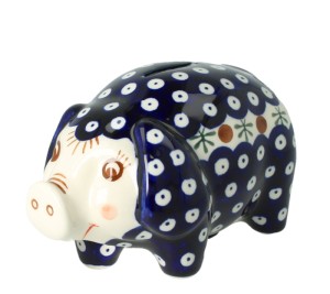 Piggy bank GD1815DEK41 Bolesławiec Pottery