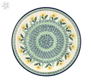 Tray 24,5 cm T400dek2638X Bolesławiec Pottery 