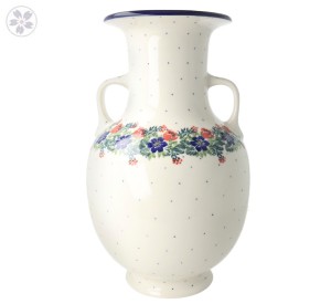 Vase amfora h 30,5 cm dek1535X Bolesławiec Pottery