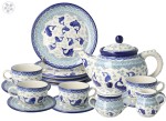 Serwis kawowo herbaciany dla 4 osób Ceramika Artystyczna Bolesławiec dek2372X