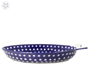 Tray fish 33,5x19cm h6cm E23dek70AX Bolesławiec Pottery