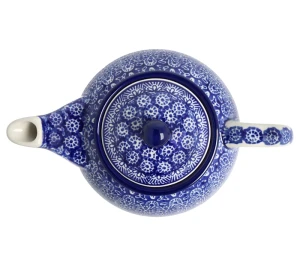 Czajnik Ceramika Artystyczna Bolesławiec do herbaty Sitko V 0,9 L E22 dek884X