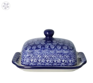 Maselnica Ceramika Artystyczna Bolesławiec kostka masła M295 dek884X