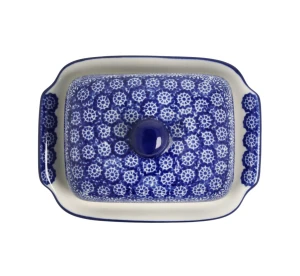 Maselnica Ceramika Artystyczna Bolesławiec kostka masła M295 dek884X