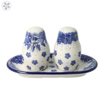 Solniczka i pieprzniczka Ceramika Artystyczna Bolesławiec komplet S131 dek1975X
