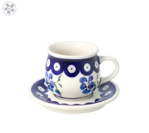 Filiżanka i spodek do podwójnego espresso V 0,07 L Bolesławiec GU1121DEK890