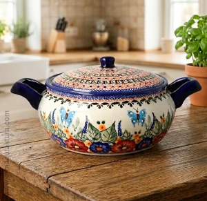 wizualizacja- Garnek V 2,0 L GU1435DEK149Art Ceramika Bolesławiec