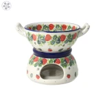 Komplet do fondue C62 Ceramika Artystyczna Bolesławiec dek2709X