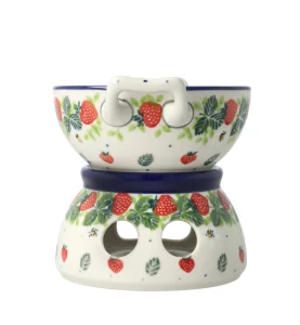 Komplet do fondue C62 Ceramika Artystyczna Bolesławiec dek2709X