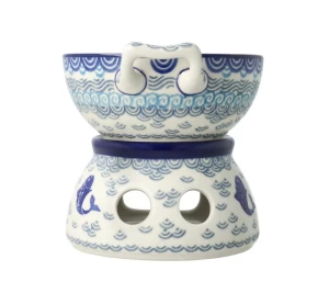 Komplet do fondue C62 Ceramika Artystyczna Bolesławiec dek2372X