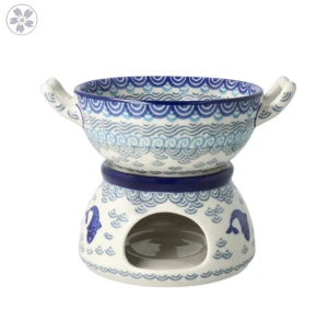 Komplet do fondue C62 Ceramika Artystyczna Bolesławiec dek2372X