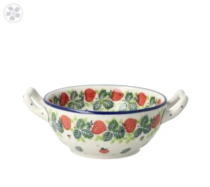 Bowl fondue C61 dek2709X Bolesławiec Pottery