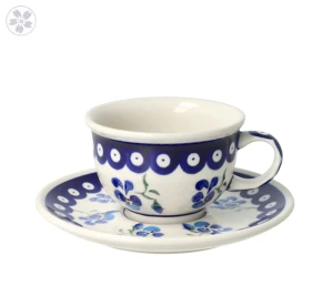 Filiżanka i spodek Ceramika Bolesławiec V 0,22 L GU775 DEK890