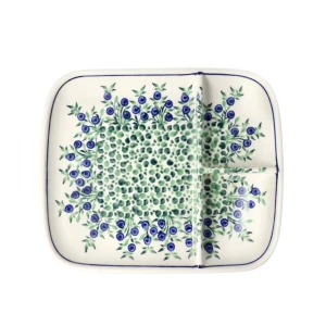 Półmisek trójdzielny 21x25 cm GU1852DEK1208 Ceramika Bolesławiec