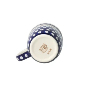 Kubek kwiat lotosu Ceramika Bolesławiec h 9,7 cm V 0,35 L GU1105 DEK41