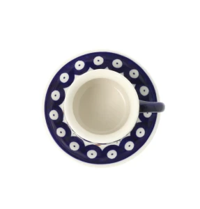 Filiżanka i spodek do podwójnego espresso Ceramika Bolesławiec V 0,07 L GU1121 DEK41