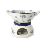 Komplet do fondue C62 Ceramika Artystyczna Bolesławiec dek2812X