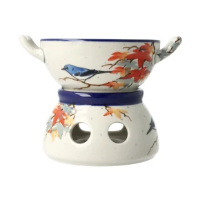 Komplet do fondue C62 Ceramika Artystyczna Bolesławiec dekU5074