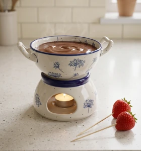 Komplet do fondue C62 Ceramika Artystyczna Bolesławiec dek2812X