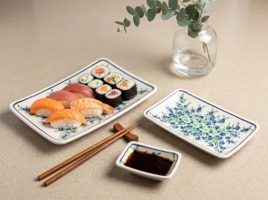 Zestaw tac do sushi DEK1208 Ceramika Bolesławiec