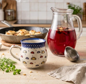 Kubek beczka V 0,5 L Pierogi Ceramika Bolesławiec Galia