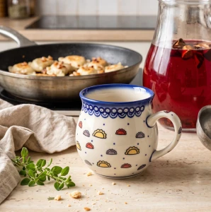 Kubek beczka V 0,5 L Pierogi Ceramika Bolesławiec Galia