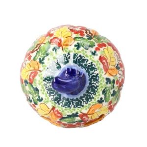 Lampion dynia wys. 14 cm Halloween Jeż Ceramika Bolesławiec Galia