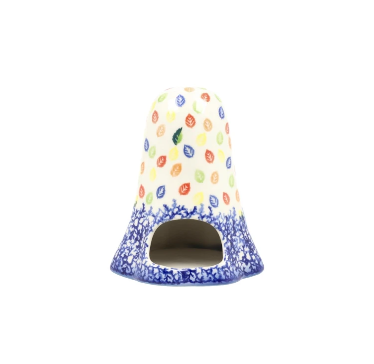 Duszek lampion wys. 13,5 cm Liście Ceramika Bolesławiec Galia