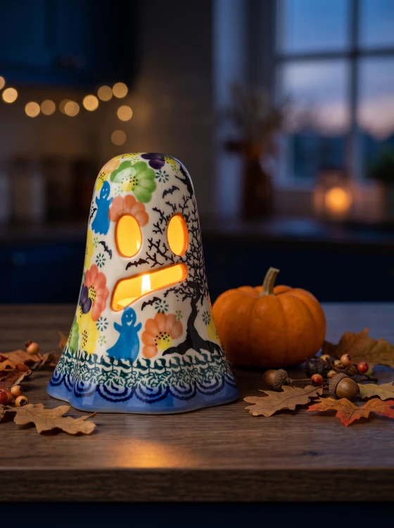 Duszek lampion wys. 13,5 cm Duch Ceramika Bolesławiec Galia