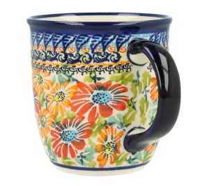 Kubek klasyczny h 9,7 cm V 0,35 L Bolesławiec GU1105DEK312ART