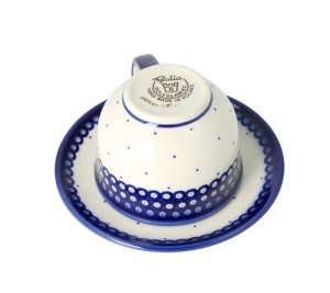 Filiżanka i spodek V 0,2 L Kropki Galia