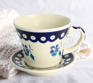 Filiżanka i spodek V 0,24 L Bolesławiec GU1802DEK890