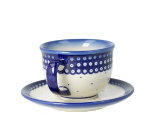 Filiżanka i spodek V 0,2 L Kropki Galia