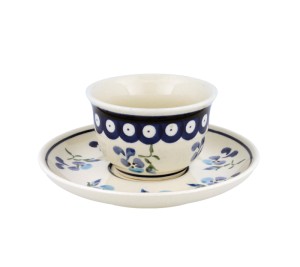 Filiżanka i spodek Ø 10,2/14,2 cm V 0,11 L Bolesławiec GU716DEK890