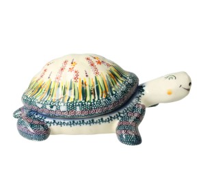 Pojemnik z pokrywą żółw Wrzos Galia