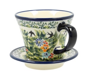 Filiżanka i spodek V 0,24 L Bolesławiec GU1802DEKDU182