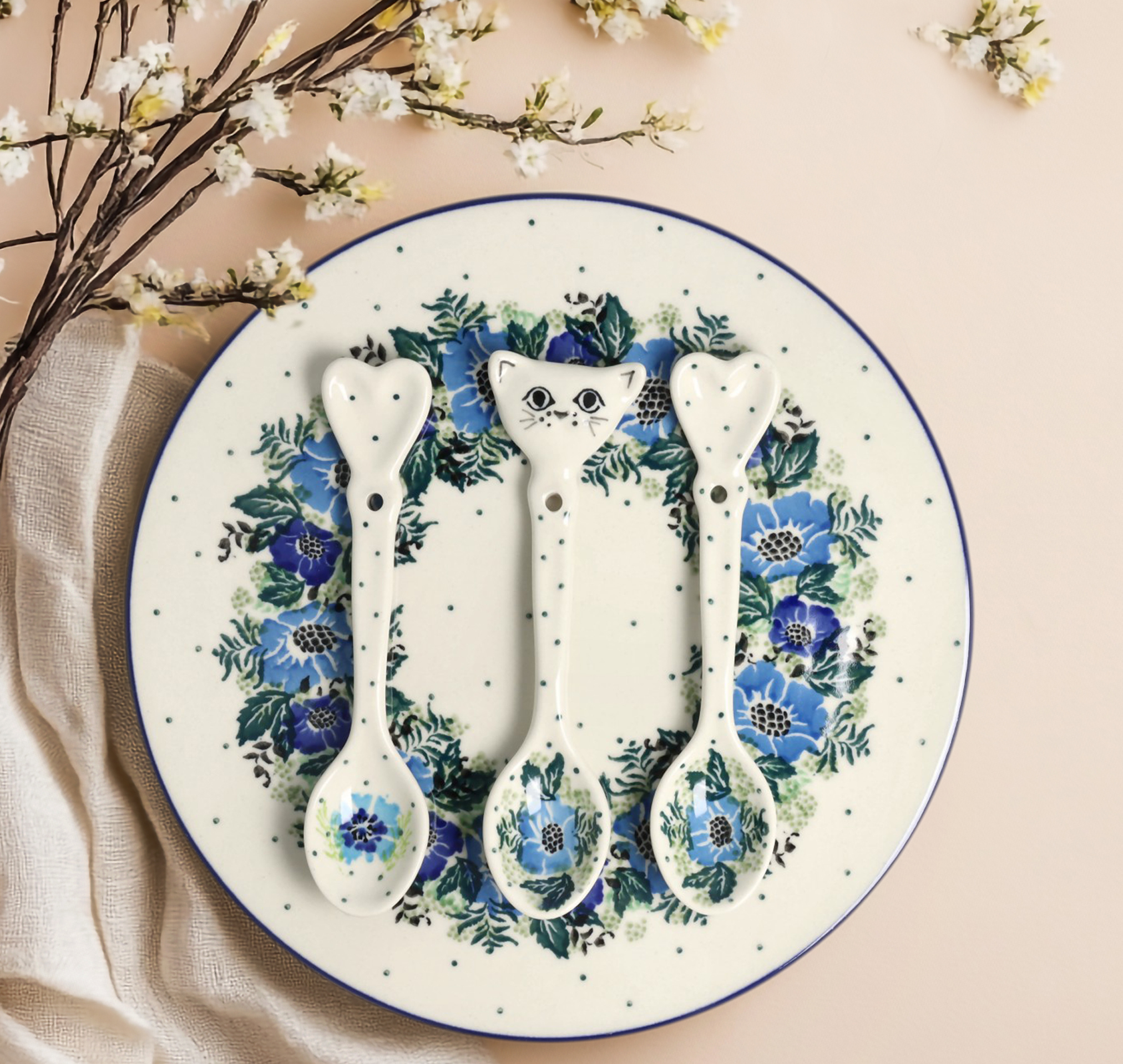 Ceramiczne łyżeczki ceramika bolesławiec