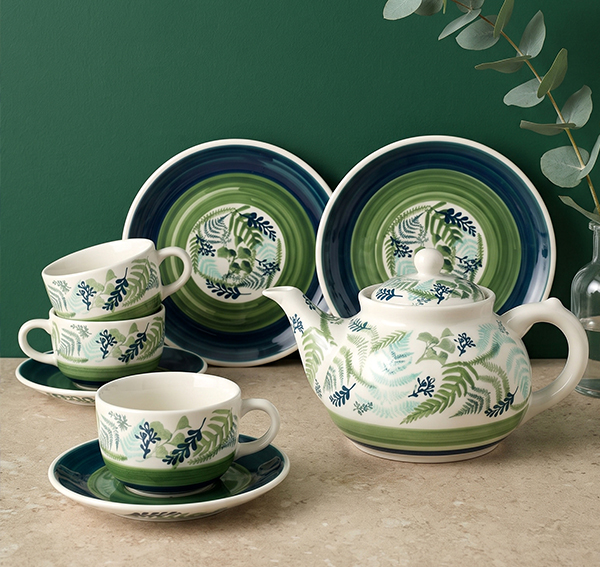 Ceramiczne naczynia, ręcznie malowane, ceramika artystyczna bolesławiec, manufaktura bolesławiec, dekoracja GZ44 forest line